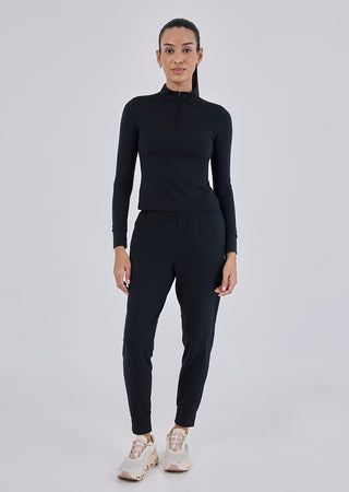 LC Womens Recovery Half Zip Black