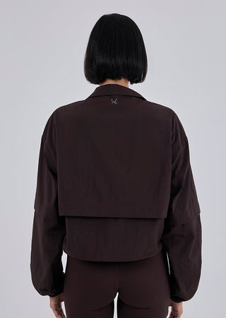 LC Zip top Womens Ripstop Zip Through Jacket Dark Cocoa