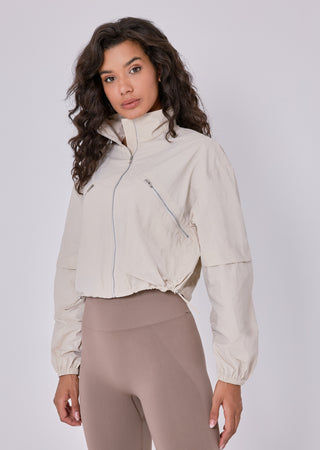 LC Zip top Womens Ripstop Zip Through Jacket Stone