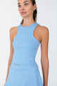 L'COUTURE Club LC Cropped Tank Blue