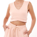 L'COUTURE All-Around Lounge Wrap Tank Rose