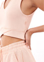 L'COUTURE All-Around Lounge Wrap Tank Rose