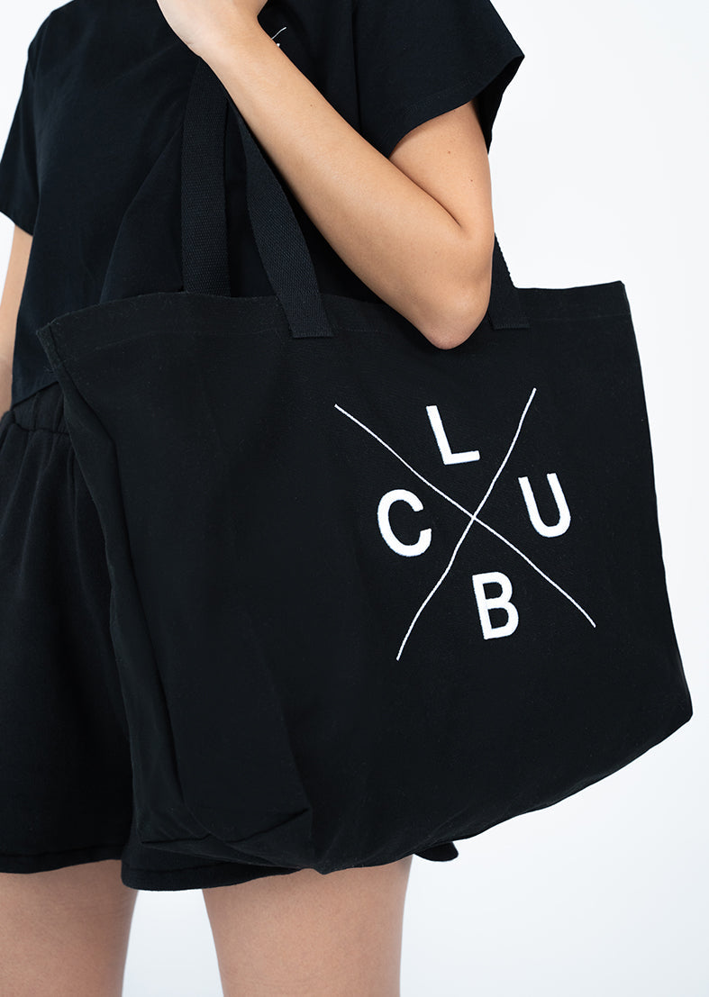 L'COUTURE Bags Black / One Size Club LC Canvas Tote Bag Black