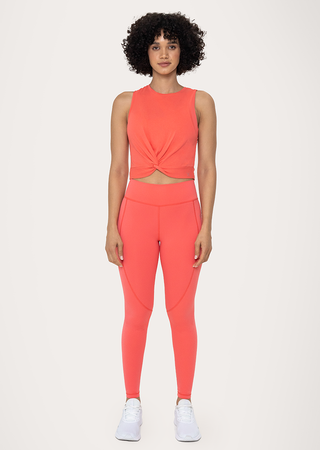 L'COUTURE Birthday  Knot Tank Coral
