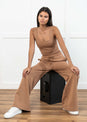 L'COUTURE Bottoms All-Around Lounge Wide Leg Trouser Cinnamon