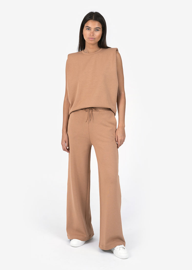 L'COUTURE Bottoms All-Around Lounge Wide Leg Trouser Cinnamon