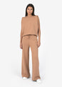 L'COUTURE Bottoms All-Around Lounge Wide Leg Trouser Cinnamon