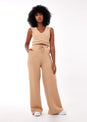 L'COUTURE Bottoms All-Around Lounge Wide Leg Trouser Latte
