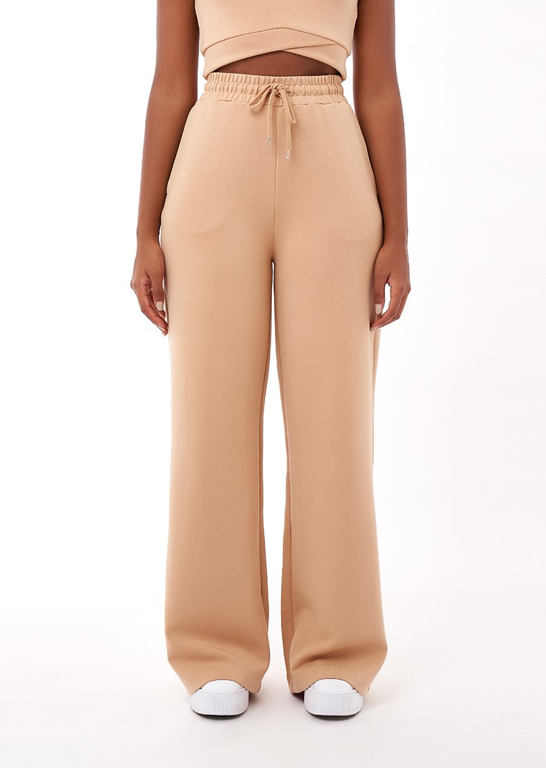 L'COUTURE Bottoms All-Around Lounge Wide Leg Trouser Latte