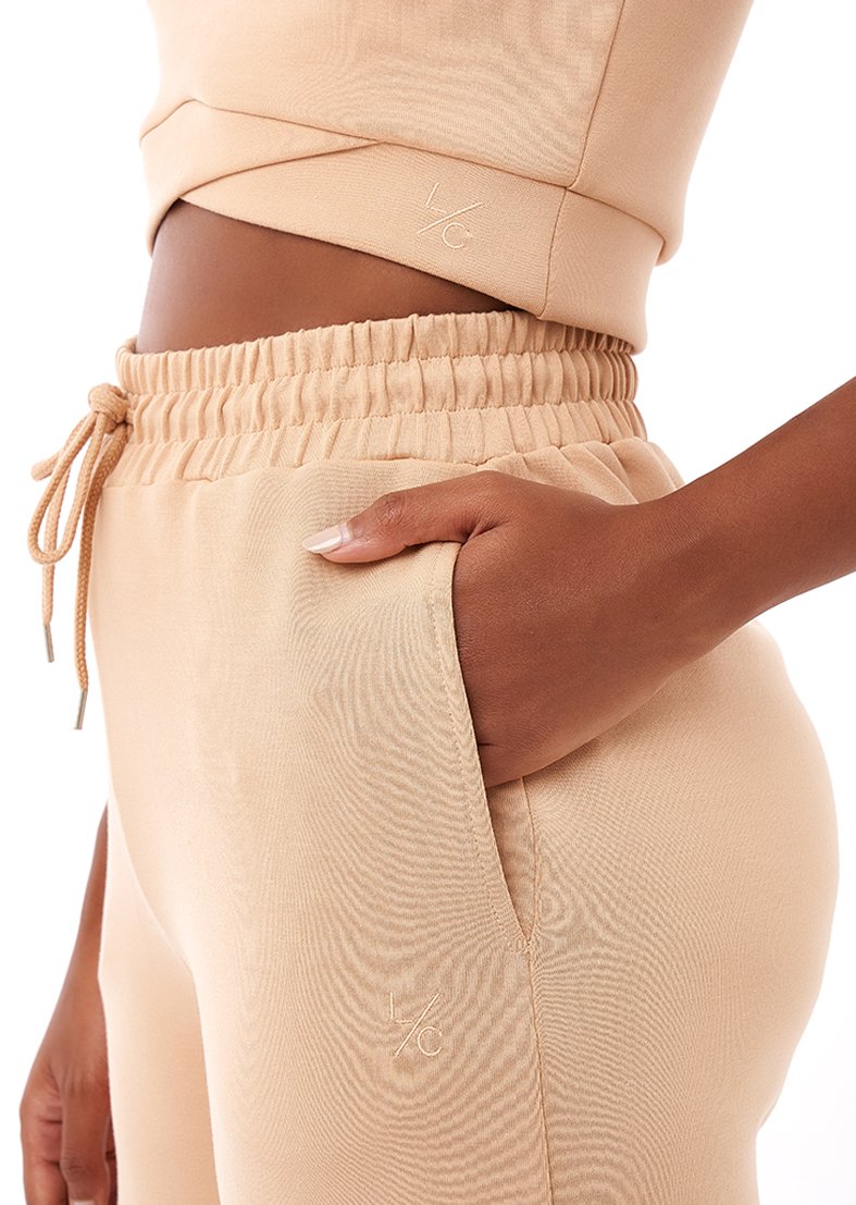 L'COUTURE Bottoms All-Around Lounge Wide Leg Trouser Latte
