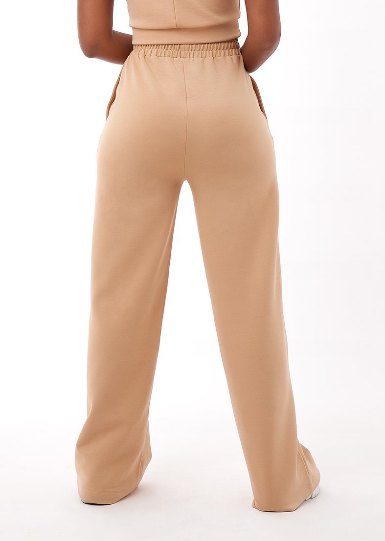 L'COUTURE Bottoms All-Around Lounge Wide Leg Trouser Latte