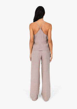 L'COUTURE Bottoms Embody Plisse Trouser Taupe