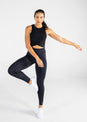 L'COUTURE Elevate Lounge Knot Tank Black