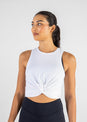 L'COUTURE Elevate Lounge Knot Tank White