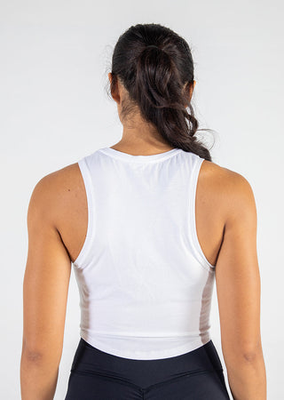 L'COUTURE Elevate Lounge Knot Tank White