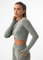 L'COUTURE Elevate Rib Long Sleeve Top Green