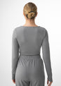 L'COUTURE Elevate Rib Long Sleeve Top Grey