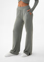 L'COUTURE Elevate Rib Palazzo Pant Green