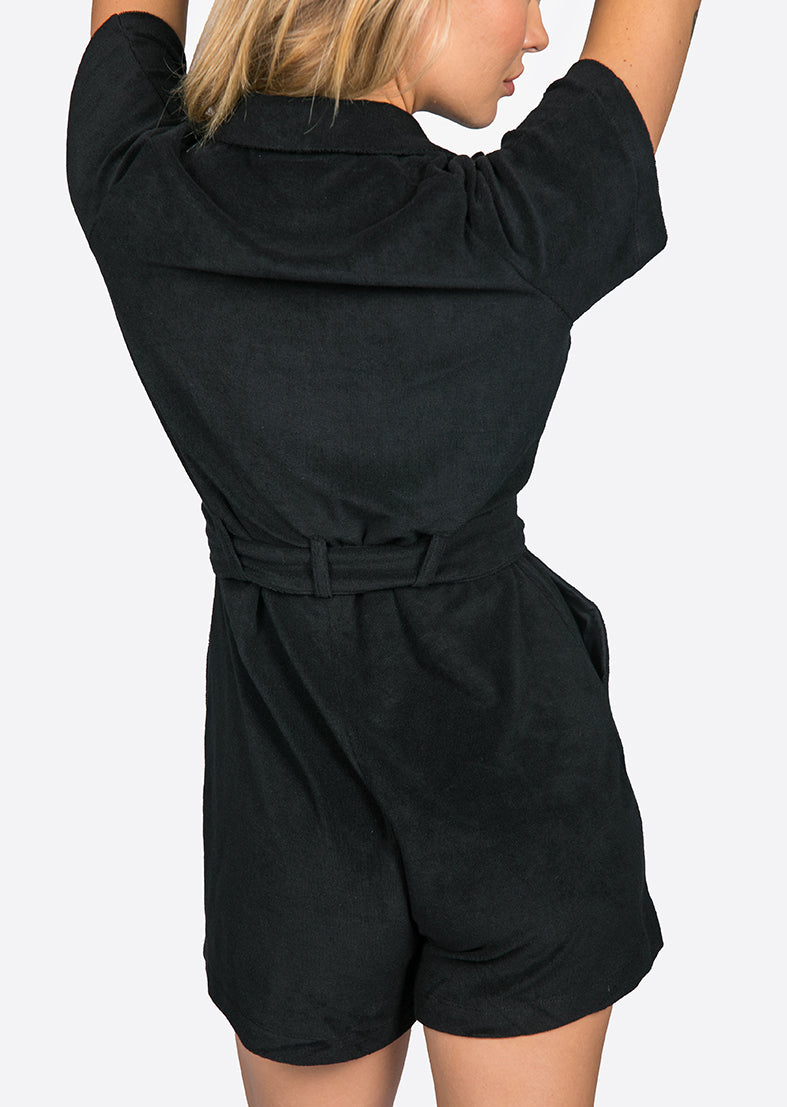 L'COUTURE Jumpsuits & Rompers Elemental Lounge Romper Black