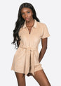 L'COUTURE Jumpsuits & Rompers Elemental Lounge Romper Caramel