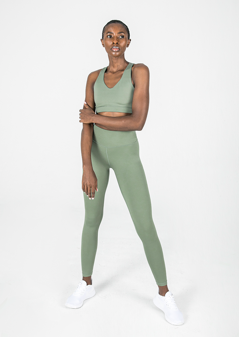 Khaki yoga leggings hotsell