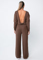 L'COUTURE Long Sleeve Tops All-Around Lounge Long Sleeve Reversible Top Chocolate