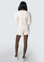 L'COUTURE Long Sleeve Tops All-Around Lounge Long Sleeve Reversible Top Eggnog