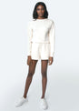L'COUTURE Long Sleeve Tops All-Around Lounge Long Sleeve Reversible Top Eggnog