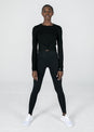 L'COUTURE Long Sleeve Tops Elevate Long Sleeve Knot Top Black