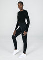 L'COUTURE Long Sleeve Tops Elevate Long Sleeve Knot Top Black