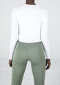 L'COUTURE Long Sleeve Tops Elevate Long Sleeve Knot Top White