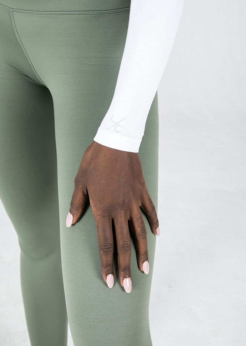 L'COUTURE Long Sleeve Tops Elevate Long Sleeve Knot Top White