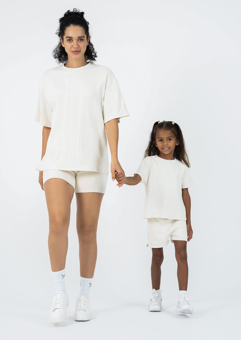 L'COUTURE Mini Shorts Embody Mini Rib Short Cream