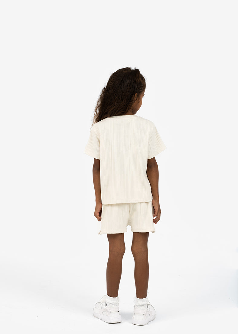 L'COUTURE Mini Shorts Embody Mini Rib Short Cream