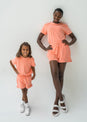 L'COUTURE Mini Shorts SoCal Sorbet Mini Terry Short Coral