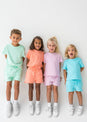 L'COUTURE Mini Shorts SoCal Sorbet Mini Terry Short Coral