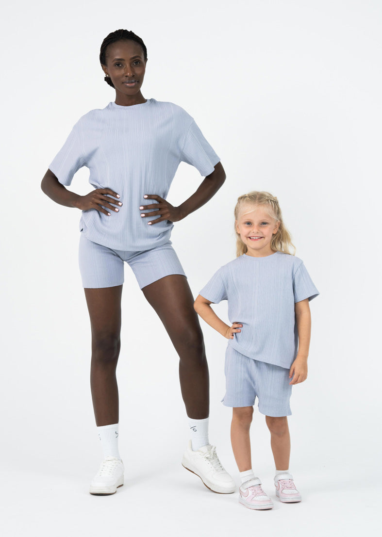 L'COUTURE Mini Tops Embody Mini Rib Tee Lilac Grey