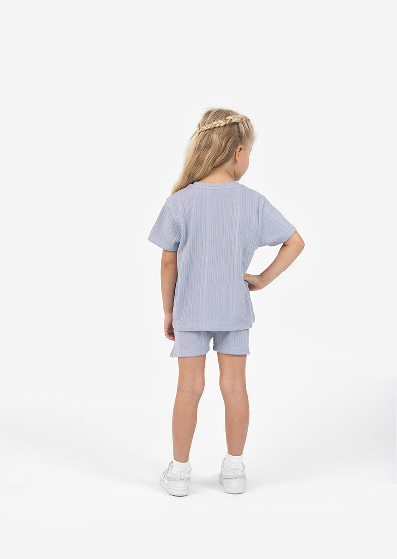 L'COUTURE Mini Tops Embody Mini Rib Tee Lilac Grey