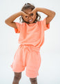 L'COUTURE Mini Tops SoCal Sorbet Mini Terry Tee Coral