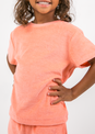L'COUTURE Mini Tops SoCal Sorbet Mini Terry Tee Coral