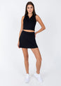 L'COUTURE Polo Top Club LC Sleeveless Polo Black