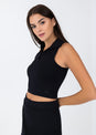 L'COUTURE Polo Top Club LC Sleeveless Polo Black
