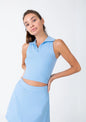 L'COUTURE Polo Top Club LC Sleeveless Polo Blue