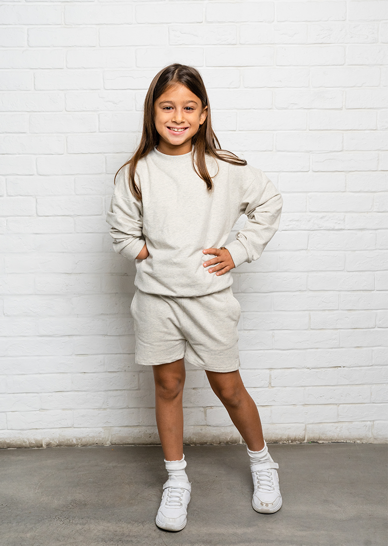 L'COUTURE Revive Lounge Mini - Sweat Short Oatmeal Marl