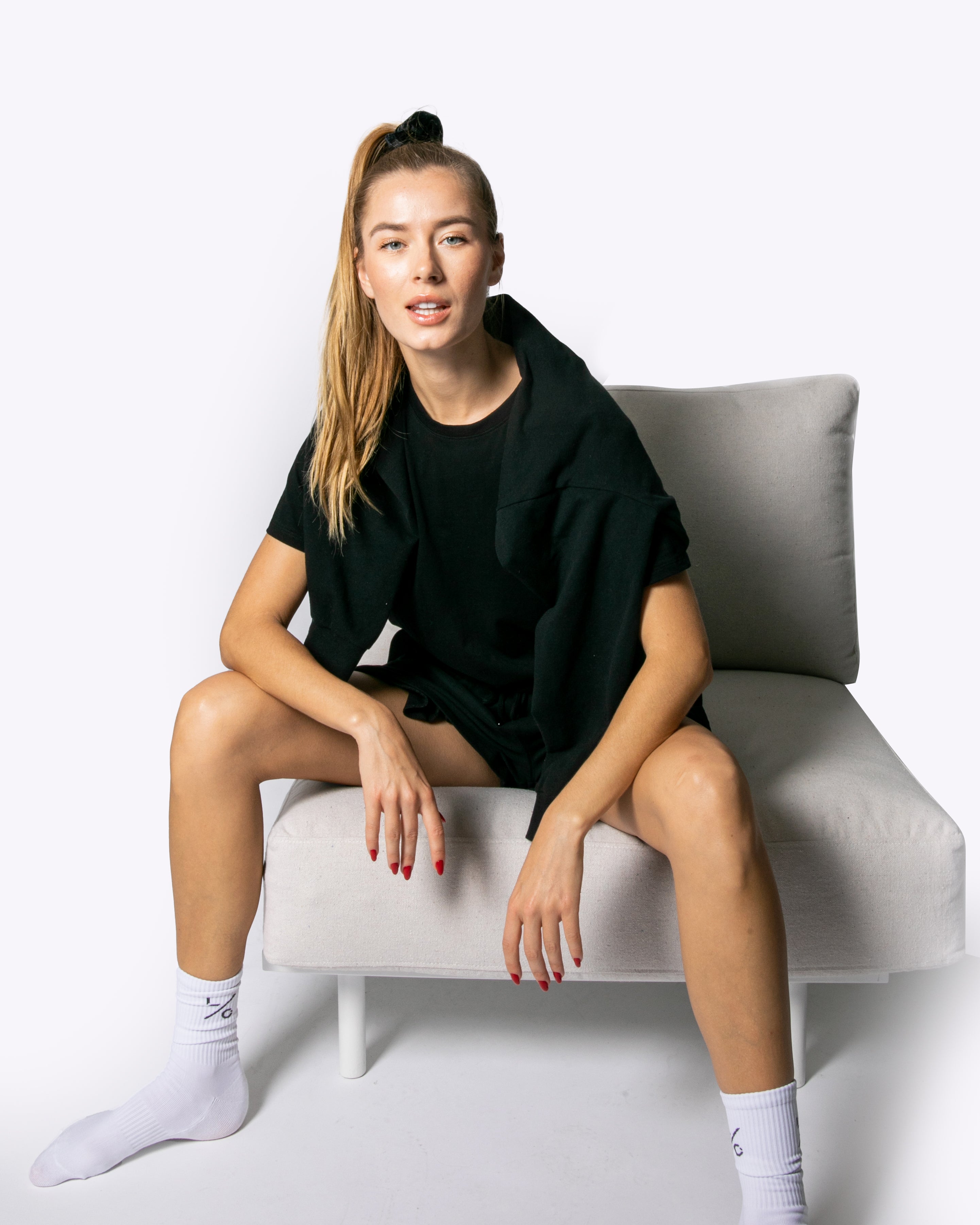 L'COUTURE Revive Lounge Sweat Short Black