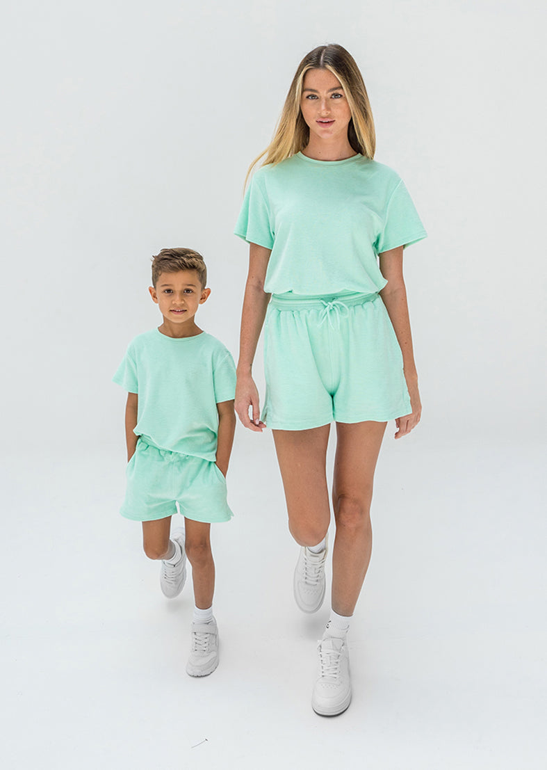 L'COUTURE Shorts SoCal Sorbet Terry Short Mint