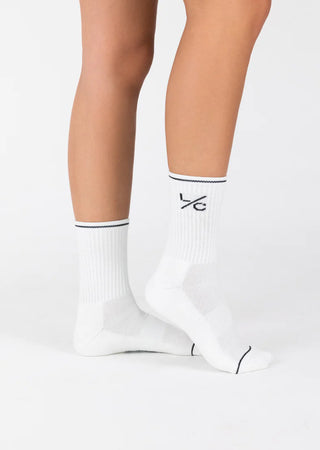 L'COUTURE Socks Club LC Socks White