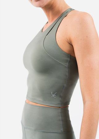 L'COUTURE Sports Bras Elevate Touch Longline Bra Khaki