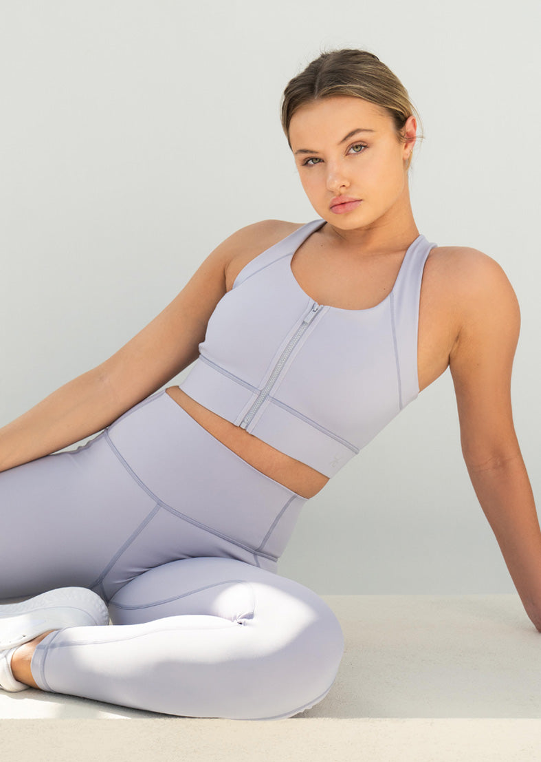 L'COUTURE Sports Bras Embody Zip Bra Lilac Grey
