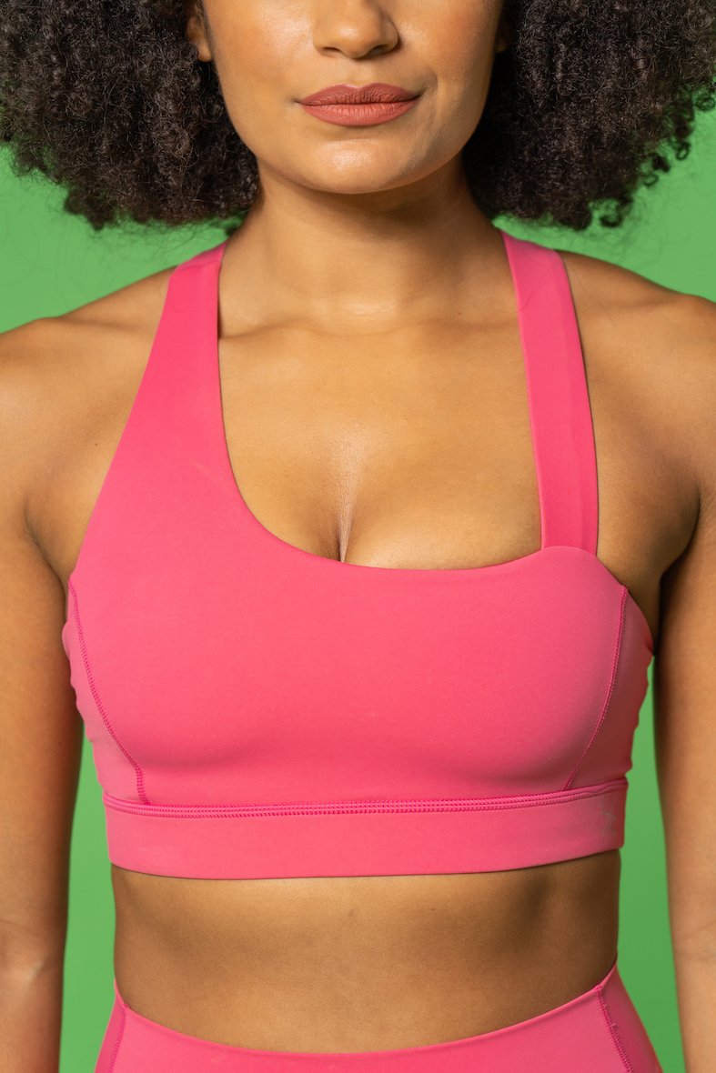 L'COUTURE Sports Bras Energy Asymmetric Crop Bra Honeysuckle